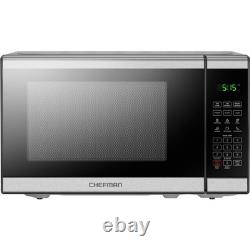 Chefman 20L 800W Microwave Oven, 6 Presets, 10 Power Levels, Stainless Steel