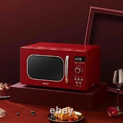 Comfee' Retro Style 800W 20L Microwave Oven 8 Auto Menus Digital Display Timer