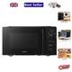 Compact 20l Black Microwave Oven 700w Solo With 5 Power Levels And Dial Timer