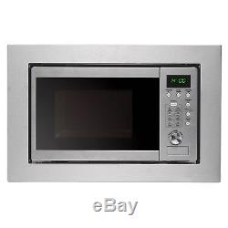 Cookology BIM20LWG Stainless Steel 20L 800W 60 x 38cm Built-in Microwave & Grill