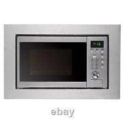 Cookology BIM20LWG Stainless Steel 20L 800W 60 x 38cm Built-in Microwave & Grill
