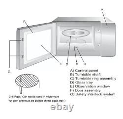 Cookology BIM25LWO 900W 60cm 25L Built-in Microwave Grill Stainless Steel