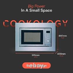 Cookology BIM25LWO 900W 60cm 25L Built-in Microwave & Grill in Stainless Steel