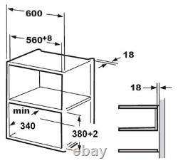 Cookology BM20LIX Built-in Microwave in S/Steel Integrated 20 Litre, 800W, 20L