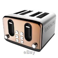Copper Microwave Kettle 4 Slice Toaster Set Kitchen Christmas Gift Rose Gold