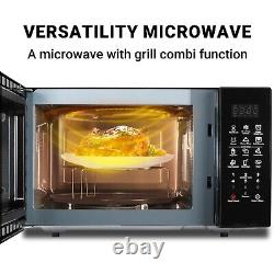 Countertop Microwave Oven with Grill 900W 25L 11 Optional Microwave Power Levels