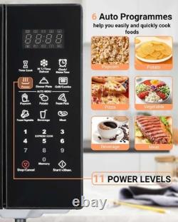 Countertop Microwave Oven with Grill 900W 25L 11 Power Levels Easy Clean