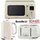 Cream Breville Impressions Kettle And Toaster Set + Daewoo Retro Microwave