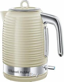 Cream Russell Hobbs Inspire Set Cordless Jug Kettle 4-Slice Toaster & Microwave