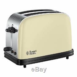 Cream Russell Hobbs Stainless Steel Microwave, Colours Plus Kettle + Toaster SET