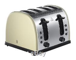 Cream Russell Hobbs Stainless Steel Microwave, Legacy Kettle+4-Slice Toaster SET