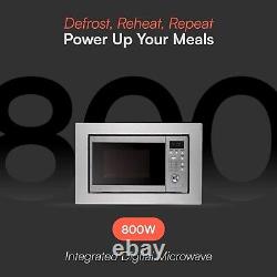 DENT Cookology IM20LSS 20 L Integrated Built-in Microwave 800W Stainless Steel