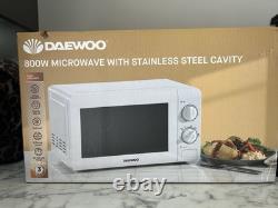 Daewoo 20L 800W 6 Power Levels Manual Stainless Steel Microwave SDA2075 -New