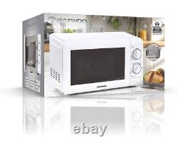 Daewoo 20L 800W 6 Power Levels Manual Stainless Steel Microwave SDA2075 New