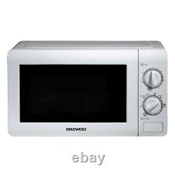 Daewoo 20L White Manual 800W Microwave with Stainless Steel Cavity SDA2075GE