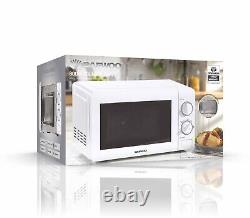 Daewoo 20L White Manual 800W Microwave with Stainless Steel Cavity SDA2075GE