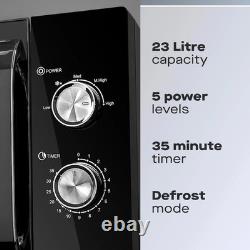 Daewoo 23L 800W Manual Microwave Black Extra-Large Capacity
