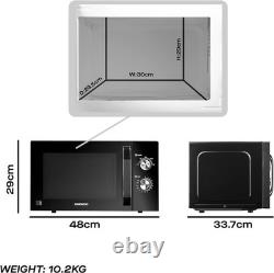 Daewoo 23L 800W Manual Microwave Black Extra-Large Capacity