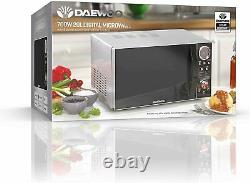 Daewoo 700W 20L Digital Microwave with 5 Power Levels KOR6L7BBK Silver - New