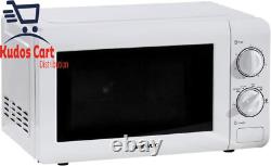 Daewoo 800W Microwave 20L Stainless Steel Interior 6 Power Level White Timer New
