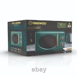 Daewoo Emerald Microwave 20 Litre 800W 6 Power Setting Defrost Green Gold