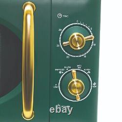 Daewoo Emerald Microwave 20 Litre 800W 6 Power Setting Defrost Green Gold