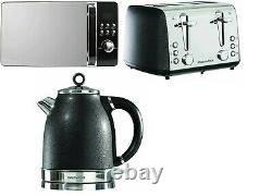 Daewoo Glace Noir 20L Digital Microwave, Kettle And 4 Slice Toaster Set