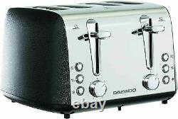 Daewoo Glace Noir 20L Digital Microwave, Kettle And 4 Slice Toaster Set