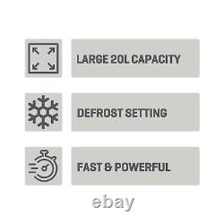 Daewoo Kensington Microwave 20L Digital Timer Defrost 5 Power Setting 800W Cream