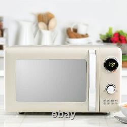 Daewoo Kensington Microwave Retro Cream 20L Digital Timer Defrost 5 Setting 800W