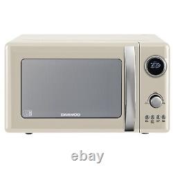 Daewoo Kensington Microwave Retro Cream 20L Digital Timer Defrost 5 Setting 800W