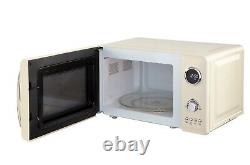 Daewoo Kensington Microwave Retro Cream 20L Digital Timer Defrost 5 Setting 800W
