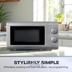 Daewoo Manual Microwave 20 Litres Defrost With 6 Power Settings 800W Silver