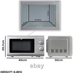 Daewoo Manual Microwave 20 Litres Defrost With 6 Power Settings 800W Silver