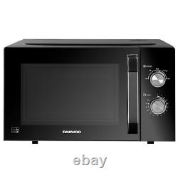 Daewoo Modern Black 800W 23L Microwave 35Min Timer 5 Power Settings Auto Defrost