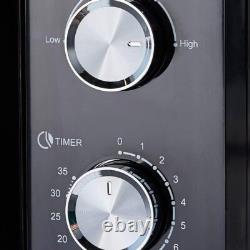 Daewoo Modern Black 800W 23L Microwave 35Min Timer 5 Power Settings Auto Defrost