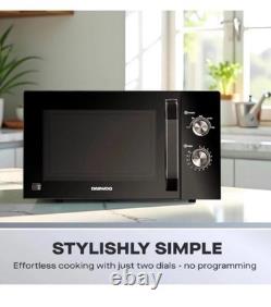 Daewoo Solo 800W Microwave Oven with Auto Defrost Function 23L Black SDA2085