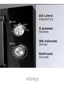 Daewoo Solo 800W Microwave Oven with Auto Defrost Function 23L Black SDA2085