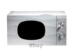 Daewoo White 20L 700W Microwave Oven Dial Auto Defrost Caravan Motorhome White
