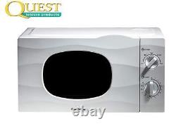 Daewoo White 20L 700W Microwave Oven Dial Auto Defrost Caravan Motorhome White