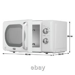 De'Longhi Argento Flora 800W Retro Microwave Cream