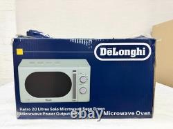 De'Longhi Argento Flora 800W Standard Microwave 20L Defrost Option Sage Green