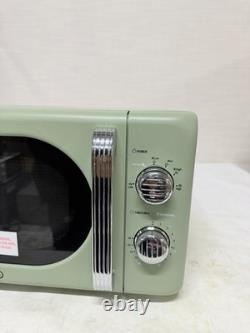 De'Longhi Argento Flora 800W Standard Microwave 20L Defrost Option Sage Green