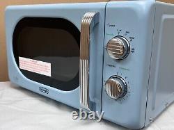 De'Longhi Argento Flora 800W Standard Microwave 20 litres Oven Food Reheat Blue