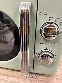 De'Longhi Argento Flora 800W Standard Microwave oven Food Reheat Sage Green