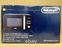 De'Longhi Brillante 23L 900W Combination Microwave Black microwave with grill