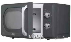 De'Longhi Retro 20L 800W Argento Flora Solo Standard Microwave P80H20L-KJ Grey