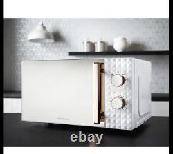 Diamond White and Rose Gold Microwave? Capacity 20L Mirror Finish Door
