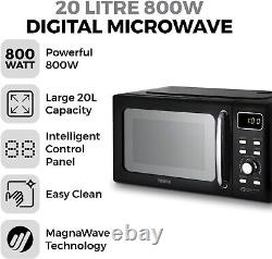 Digital Microwave Black 20L 800W Tower Magnawave Technology Countertop Kitchen