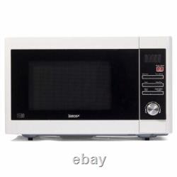 Digital Microwave Oven Large 30L Igenix 900w Solo 5 Power Level 30L White IG3093